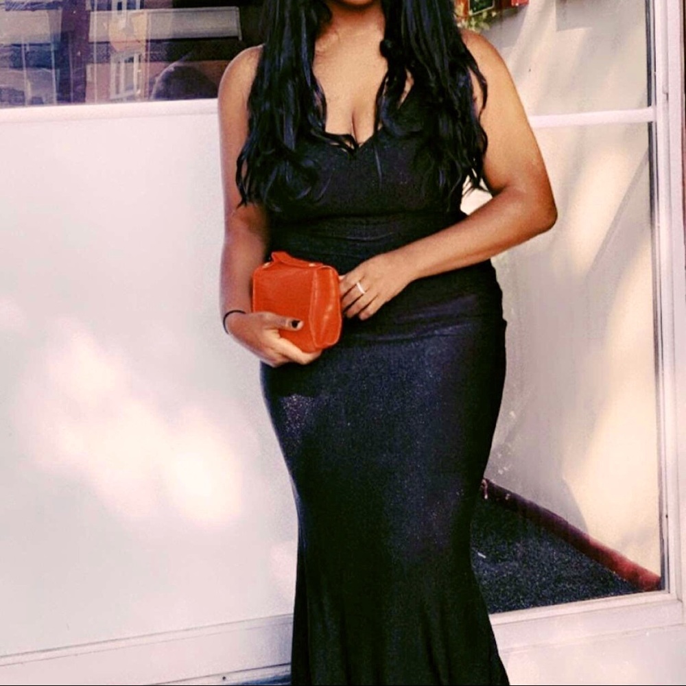 Black Sparkly Mermaid Dress Ball Gown